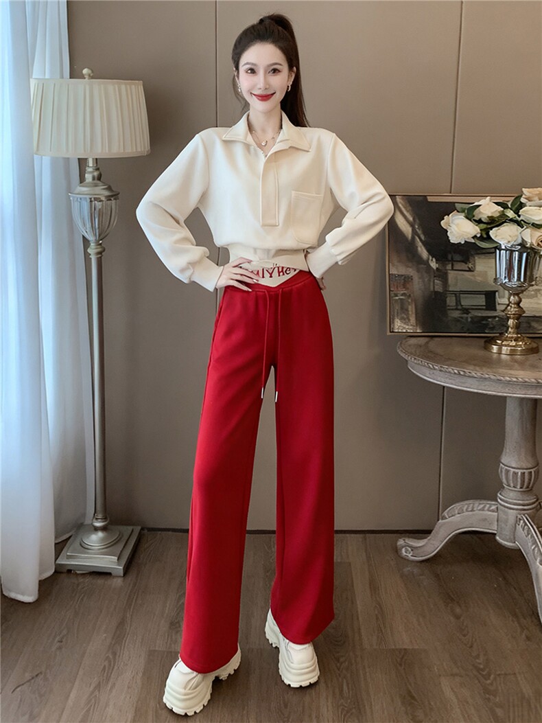 女秋季新款高级感休闲时尚套装减龄显瘦立领长袖外套阔腿裤两件套,女装套装/套裙,江南