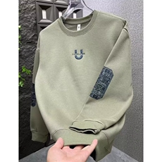 字母刺绣韩版卫衣男士潮流秋季新款痞帅时尚百搭圆领长袖上衣帅，男装卫衣，电商B212（原钱塘6029）