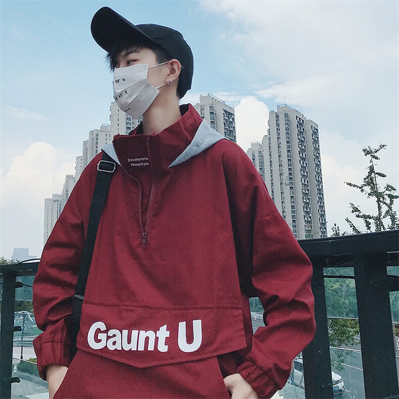 D06港风卫衣男连帽套头韩版潮流学生情侣衣服潮牌外套ins夹克V129,男装夹克,星座115A(原星座507）