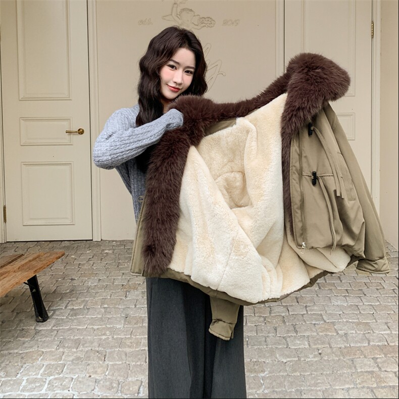 【有货】派克服毛领可脱卸2C115-2375-P215-K318,女装派克服,2C115