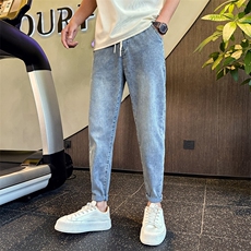 2025夏季新款男士薄款修身牛仔裤简约款弹力男生裤子潮901K21P68，男装牛仔裤，星座901