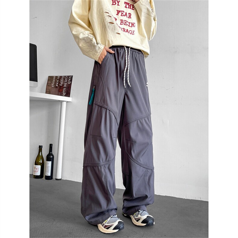 无氟防水户外轻量徒步软壳裤宽松直筒休闲长裤男工装裤GK4560-p48，男装休闲裤，星座302B-2