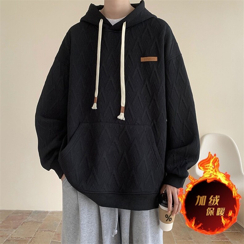 有货连帽卫衣男秋季港风ins小众潮流纹理高级感外套宽松套头休,女装短外套,星座218-1（原230）