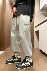 港风工装休闲裤宽松运动裤拖地裤束脚裤男KP868 P45图片