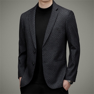 DJ6862钱塘2020-3秋冬季新款商务休闲简约中年男士西服外套P157图片