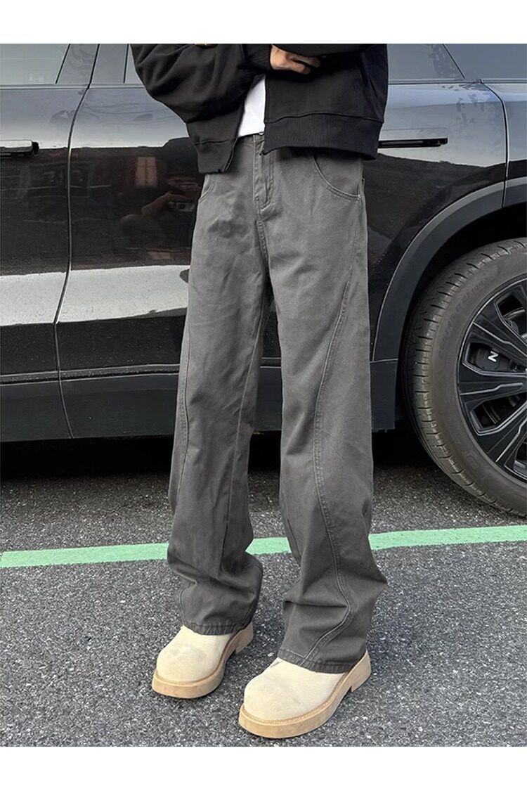 2025美式复古直筒工装休闲裤男女潮流ins宽松百搭长裤G375p55,男装休闲裤,电商D256-2(原A064-2)