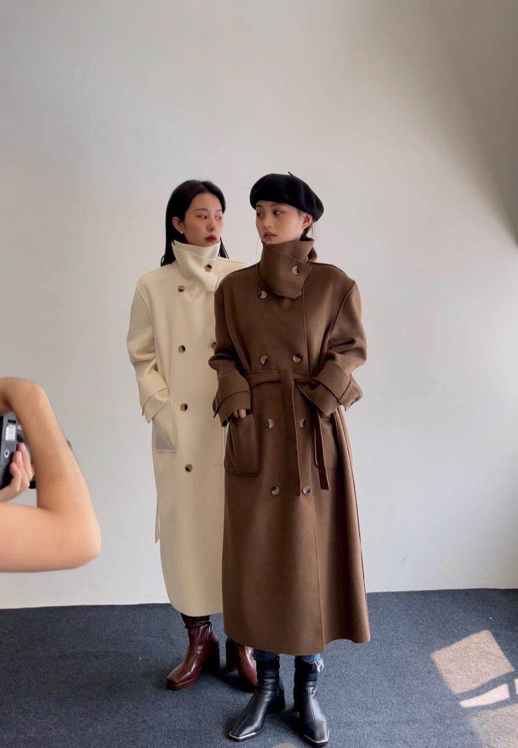 新款毛呢大衣女装中长款韩版，其它，MJJ