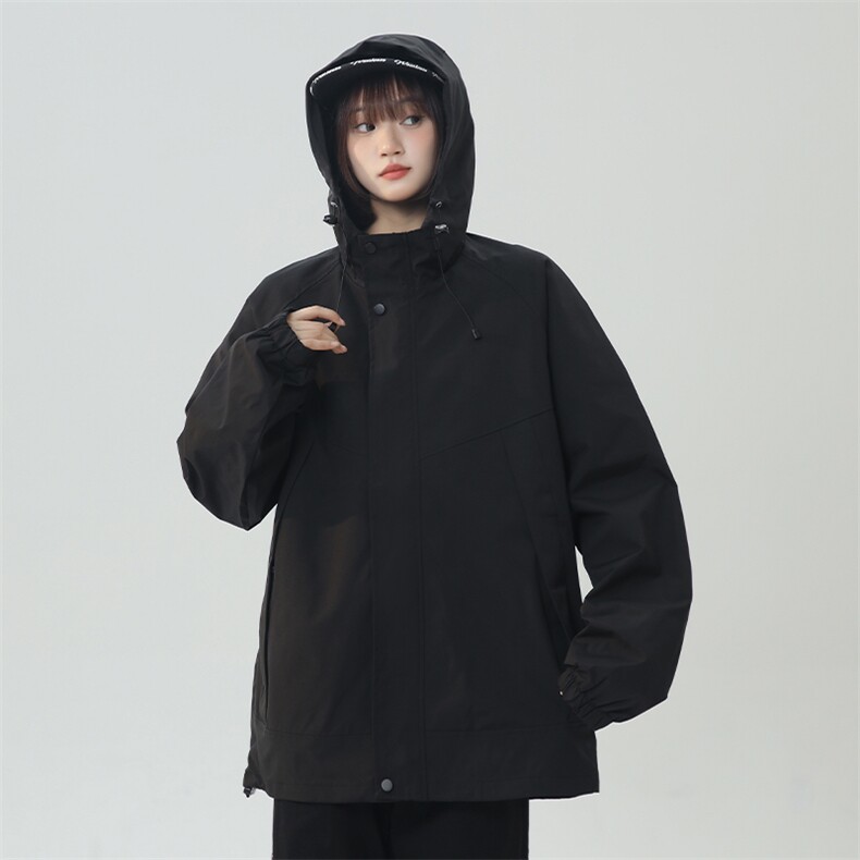 女模山系机能风连帽秋季宽松冲锋衣夹克外套男女2588TP45,男装夹克,电商A247