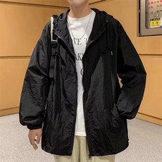 港风防晒衣外套男款夏季潮牌痞帅青少年冲锋衣2025新款W26/P30，男装风衣，星座506