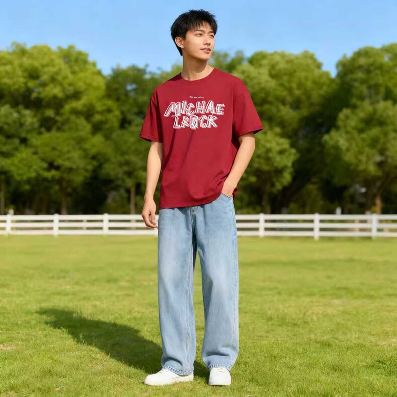 美式潮牌短袖t恤男士2026新款大码夏季衣服男款百搭半袖体恤上衣,男装T恤,星座1409-3