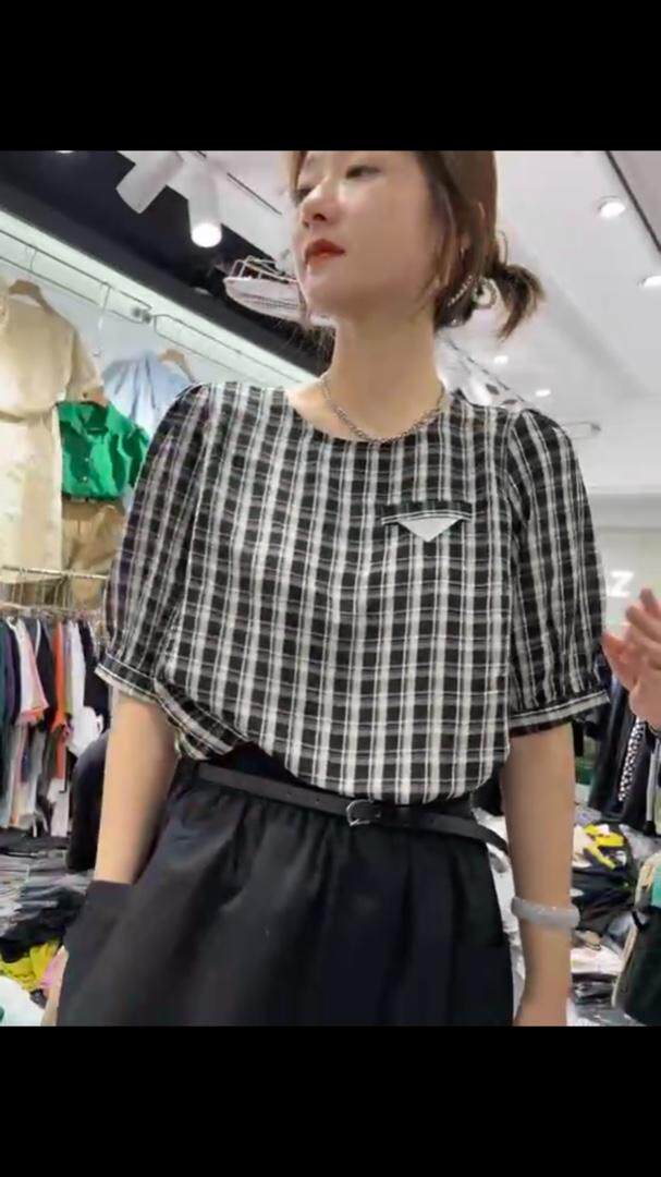 格子小衫，女装，Tπ