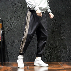 2021春季新款日系黑墙新款哈伦裤时尚潮流拼接休闲工装裤K815-P55，男装休闲裤，电商A009A（原A058A）