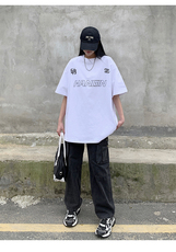 高街夏装新款美式潮牌印花宽松短袖T恤女情侣半袖潮D251P38女类，男装T恤，电商A335-1（原A458）