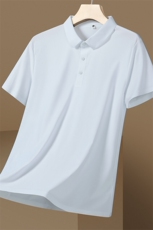 冰丝短袖男polo衫2025年夏新款宽松商务休闲翻领上衣PL12359-P28，男装Polo衫，星座610（原A335）