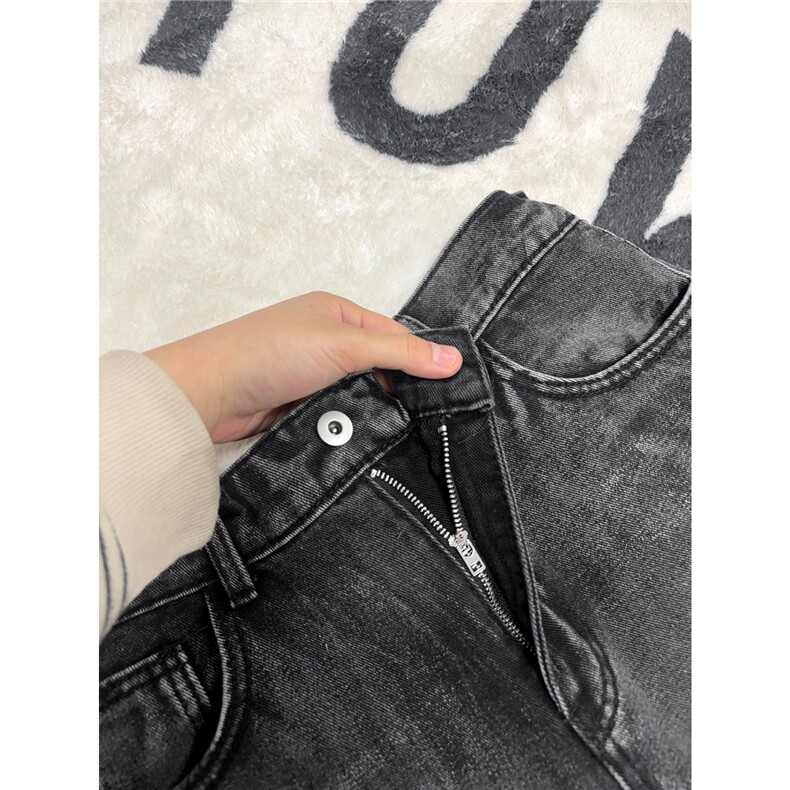 B221美式ins高街暗黑重工艺宽松直筒牛仔裤LK26627-特P45控78,男装牛仔裤,电商B221