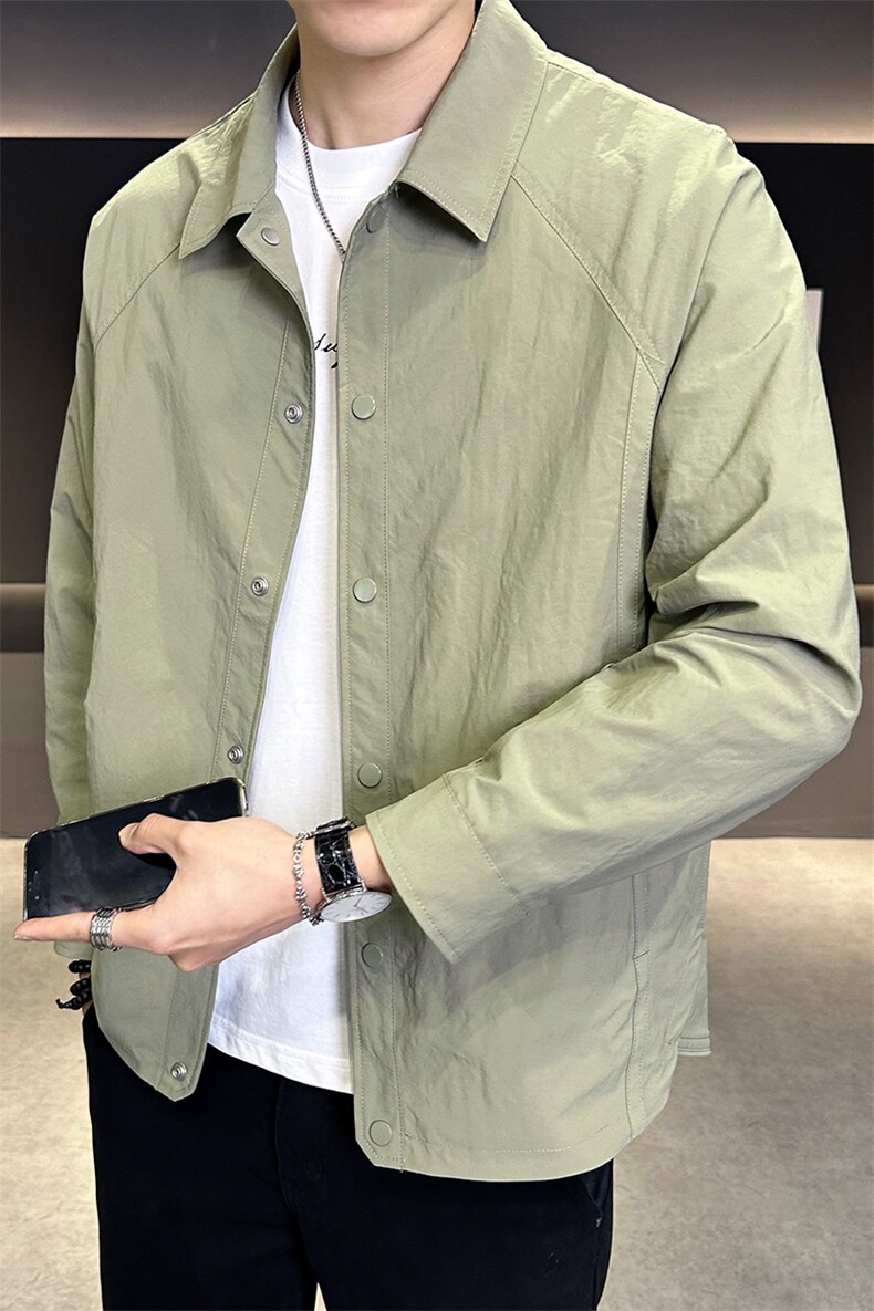 数据2025新款秋季翻领夹克简约男装外套B240-J88210P115,男装夹克,电商B240
