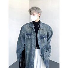 秋季款-重工原版高品质J26满天星牛仔夹克外套蓝色黑色，男装夹克，星座218-1（原230）