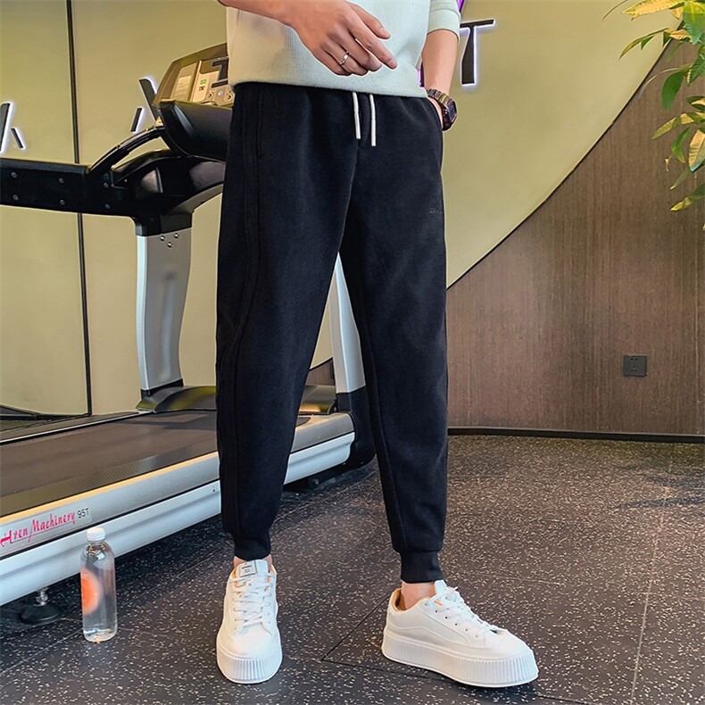 秋冬季潮流裤子男新款哈伦裤束脚运动裤加厚休闲裤B261-K24-P60,男装休闲裤,电商D323（原B261）