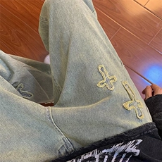 牛仔裤男秋季潮大码休闲裤子高街N1024P38，男装牛仔裤，星座1116-2