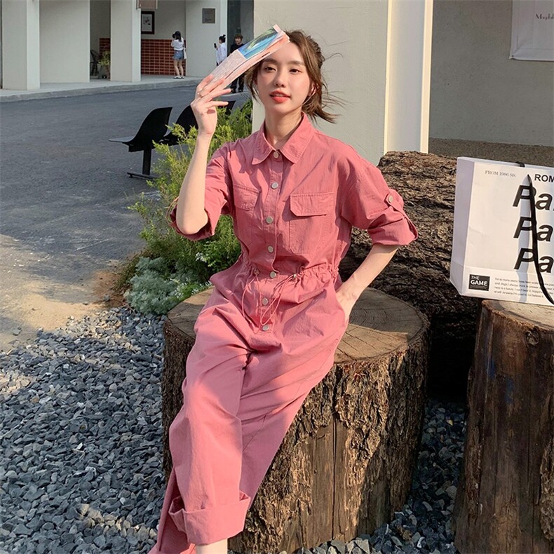 现货2025春秋长款时尚连衣裤2C037922P115K168,女装连体裤,2C037