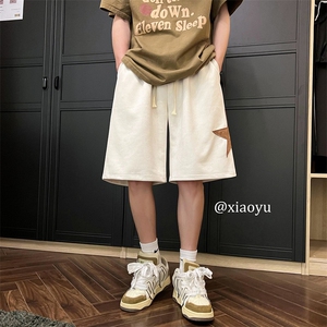 XZ616 夏季新款麂皮绒星星刺绣休闲五分裤短裤 TY826 P45控55图片