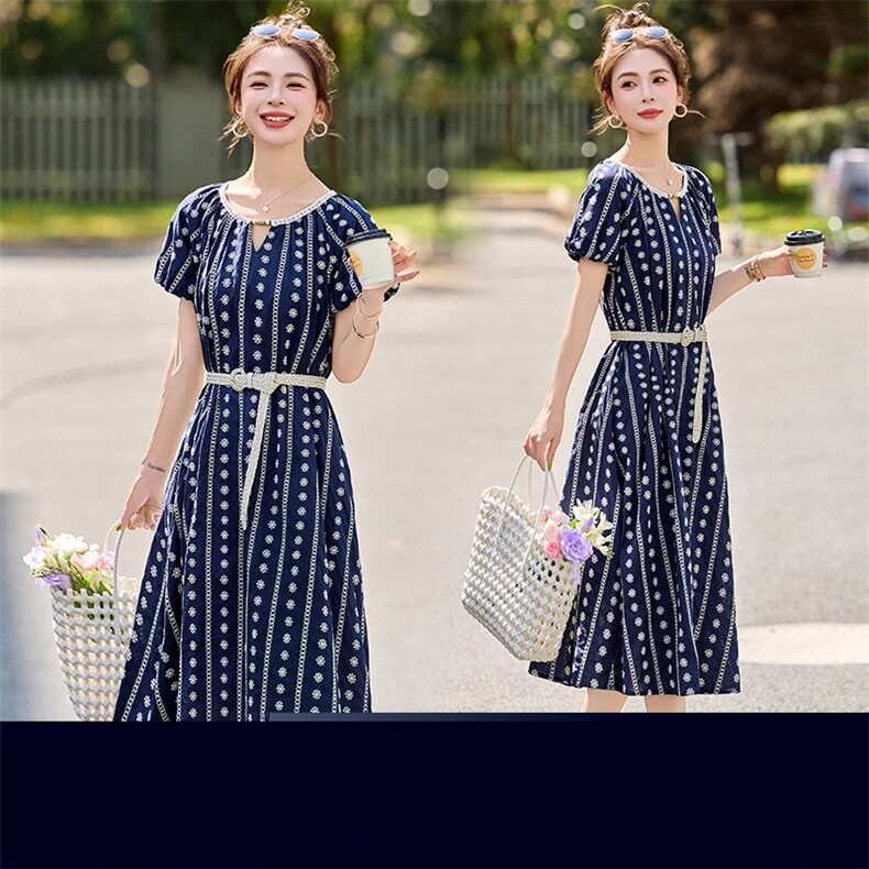 现货现货{主推款}2502新款夏季连衣裙气质减龄仙女高级感长裙现货图片