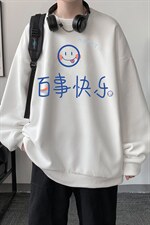 华夫格卫衣圆领卫衣男大码长袖t恤男外套HW76183-P30加绒款-P40，男装卫衣，电商A040