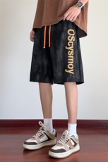 ！2025夏季新款男士发泡印花短裤麂皮绒五分裤DK339特P25，男装牛仔裤，电商B220