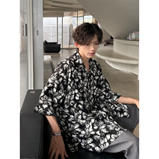 潮男碎花百搭衬衫A071-T21-P38，男装衬衫，电商A071