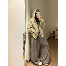 原版面料刺绣毛呢绒感复合卫衣时尚气质新款潮流文艺原宿ins百搭，男装卫衣，星座506A