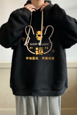 纯棉连帽卫衣男大码运动帽衫宽松薄WY2297-P35，男装卫衣，电商A040