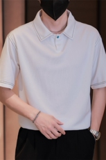 夏男翻领POLO衫拼色男休闲宽松休闲衬衣小伙A236-82570-P50，男装T恤，电商A236