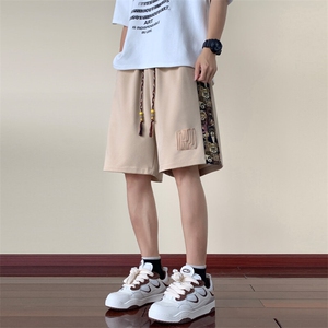 风短裤男夏季美式复古拼接五分裤潮牌宽松大码XZ102B-1DK509P25图片