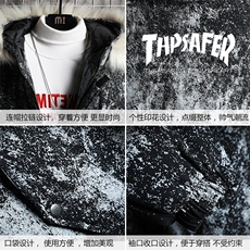 MC49007-P135日系潮衣男大码派克服男工装服外套袄网格，男装棉衣，电商A040A