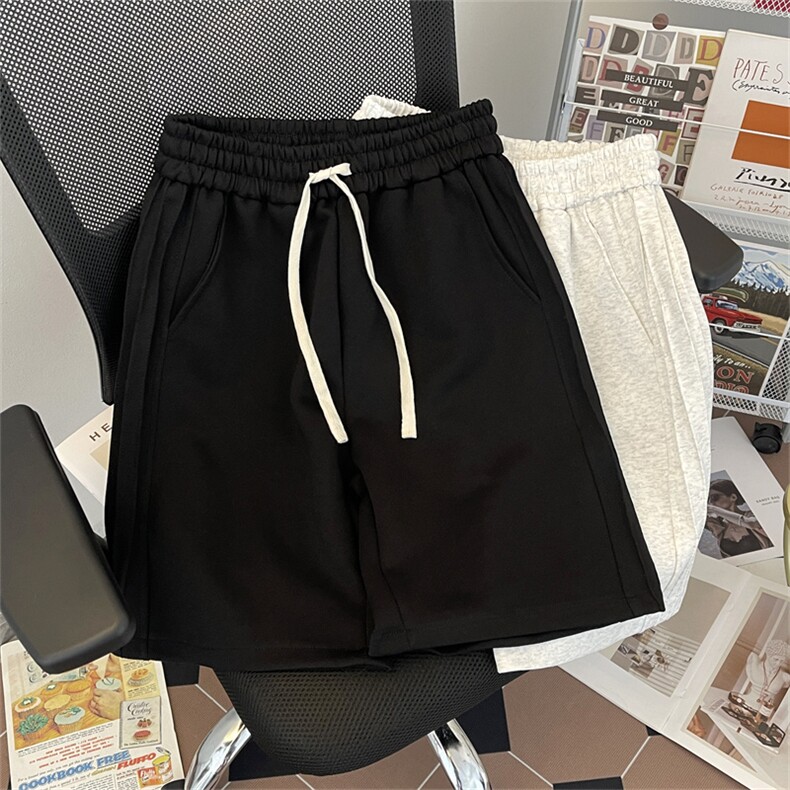 高品质夏款男短裤褶皱拼接五分裤卫裤D125P33,男装休闲裤,星座1013-1