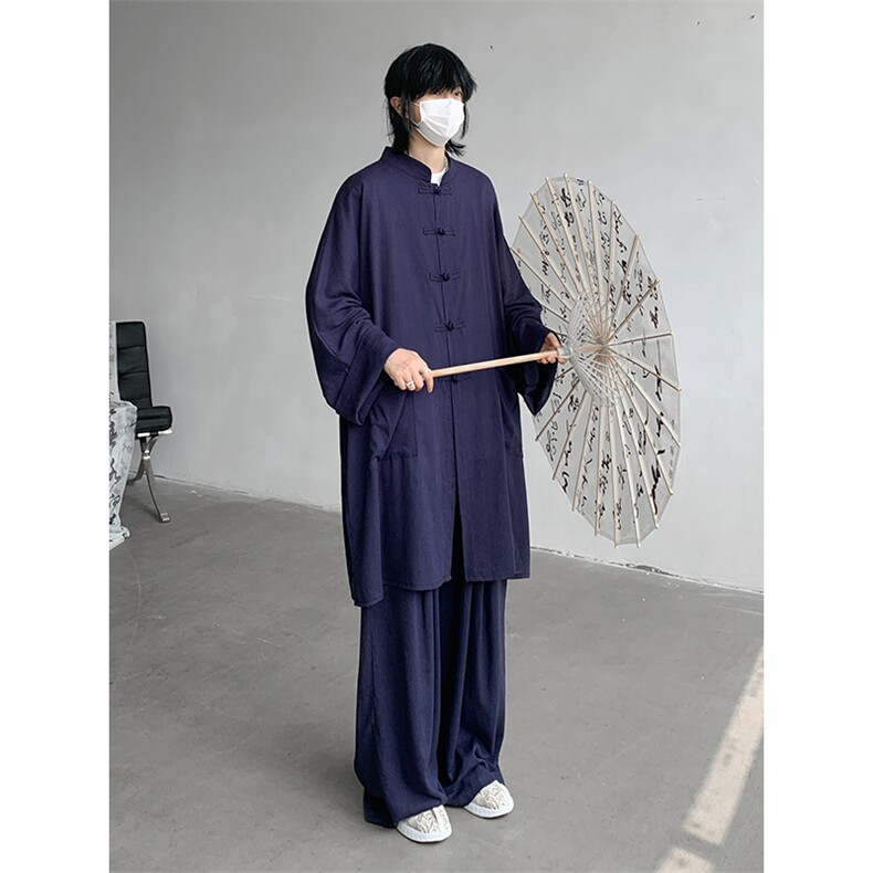 新中式加长款长袖长裤防晒TZ749-特批85上衣特批50裤子特批35,男装休闲套装,电商A059