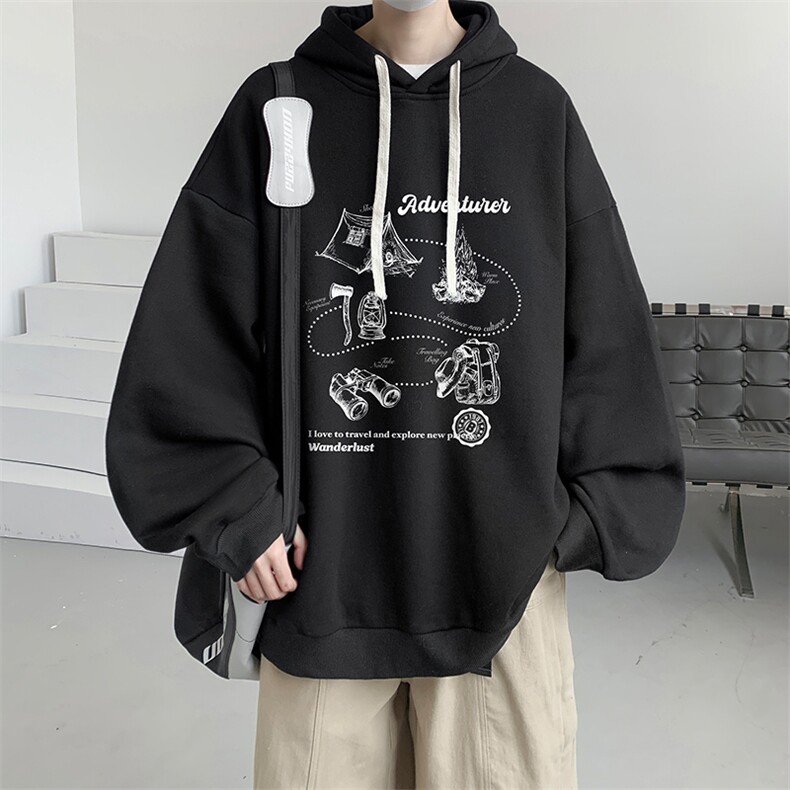 连帽卫衣男大码运动服帽衫外套WY2336-P35加绒款-P40加绒款-P40,男装卫衣,电商A040