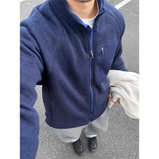 高品针织摇粒绒拉链夹克长袖外套男女保暖内胆立领上衣A1103-P78，男装夹克，星座1505