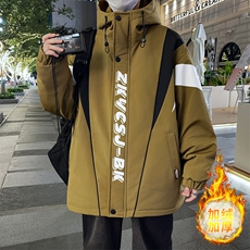 港风冬季男士加绒加厚夹克男时尚连帽棉衣男外套MY1685-P73，男装夹克，星座310B