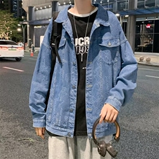 男士潮男港风外套青少年学生纯色时尚牛仔夹克外套BK38-P60，男装夹克，星座1109-3