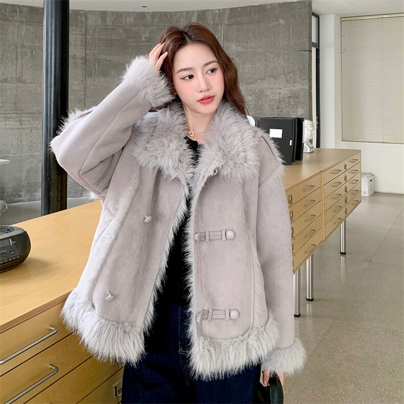 xian货2025冬款加厚皮毛一体B109-9863-225-338,女装短外套,2B109