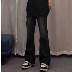 W10691-P21特批网图现货黑色水洗牛仔裤美式高街vibe修身长裤，男装牛仔裤，星座1608