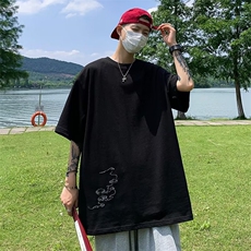短袖t恤男夏季美式复古潮牌ins百搭舒适青少年潮风半袖，男装T恤，星座716-2