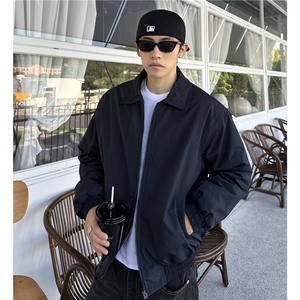 黑色短款外套男秋冬美式夹克棒球服潮牌飞行员夹克棉服特P