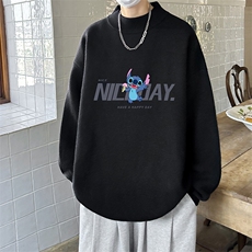 控68半高领毛衣男士大码针织衫男毛线衣男M18173-P45加绒款-P65，男装针织衫/毛衣，电商A040