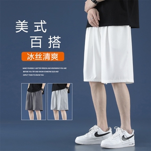 短裤男夏季薄筒宽松冰丝速干男士五分休闲裤  DK516特批15图片