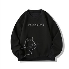 华夫格卫衣圆领卫衣男大码长袖t恤男外套HW76149-P30加绒款-P40，男装卫衣，电商A040