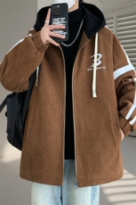 男青年休闲工装加绒夹克加绒加厚夹克棉服保暖外套LH6896-P100，男装夹克，星座1105-3