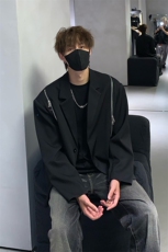 秋季潮流百搭款外套美式小西服夹克宽松休闲上衣HY612TP75，男装夹克，电商A102B