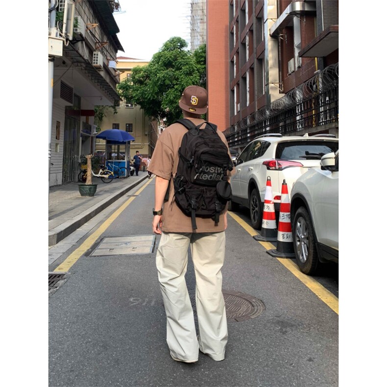 夏季薄款伞兵裤美式复古宽松休闲工装裤男女分割解构设计长裤潮牌,男装工装外套,星座506A